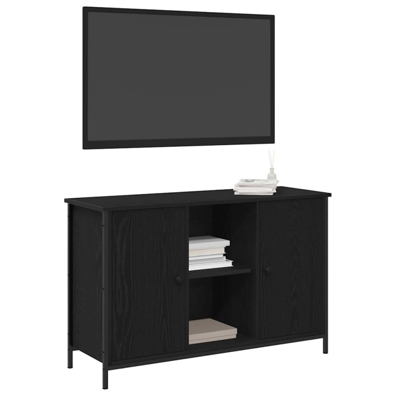 vidaXL Σετ επίπλου τηλεόρασης 101 x 35 x 65 εκ Μαύρη Οξυά