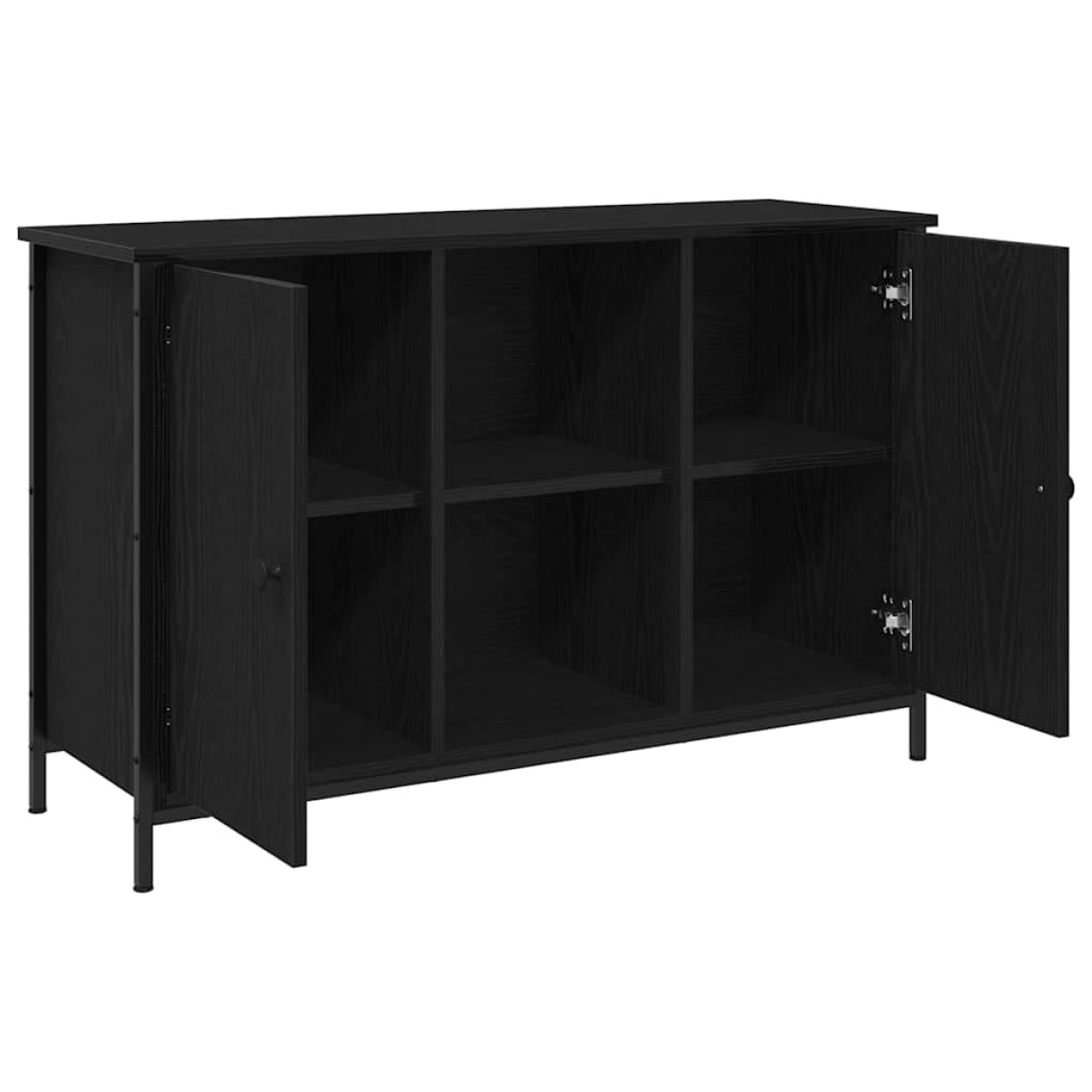 vidaXL Σετ επίπλου τηλεόρασης 101 x 35 x 65 εκ Μαύρη Οξυά