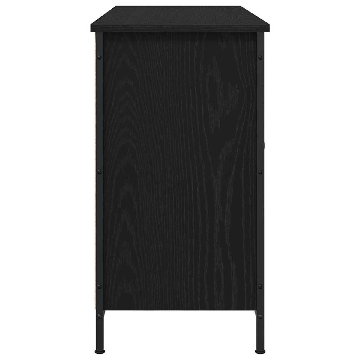 vidaXL Σετ επίπλου τηλεόρασης 101 x 35 x 65 εκ Μαύρη Οξυά