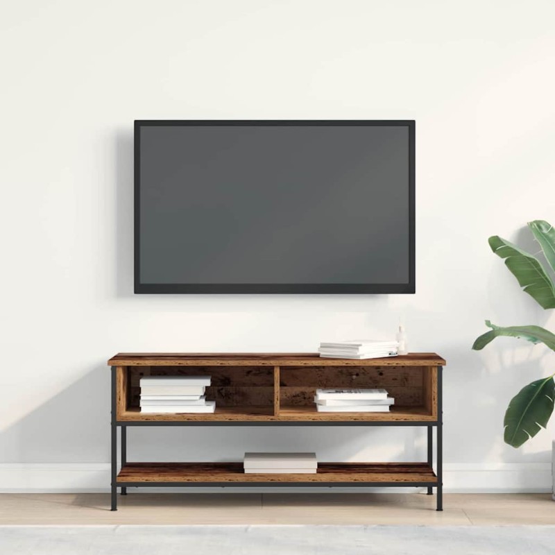 vidaXL Σετ επίπλου τηλεόρασης 100 x 35 x 45 εκ. Παλιό Ξύλο