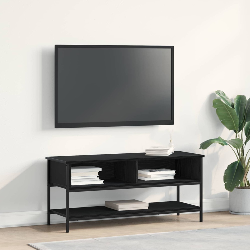 vidaXL Σετ επίπλου τηλεόρασης 100 x 35 x 45 εκ. Μαύρη Οξυά