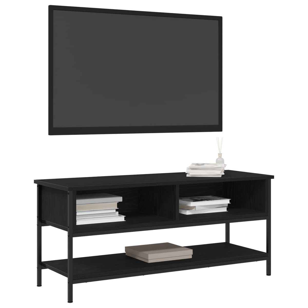 vidaXL Σετ επίπλου τηλεόρασης 100 x 35 x 45 εκ. Μαύρη Οξυά