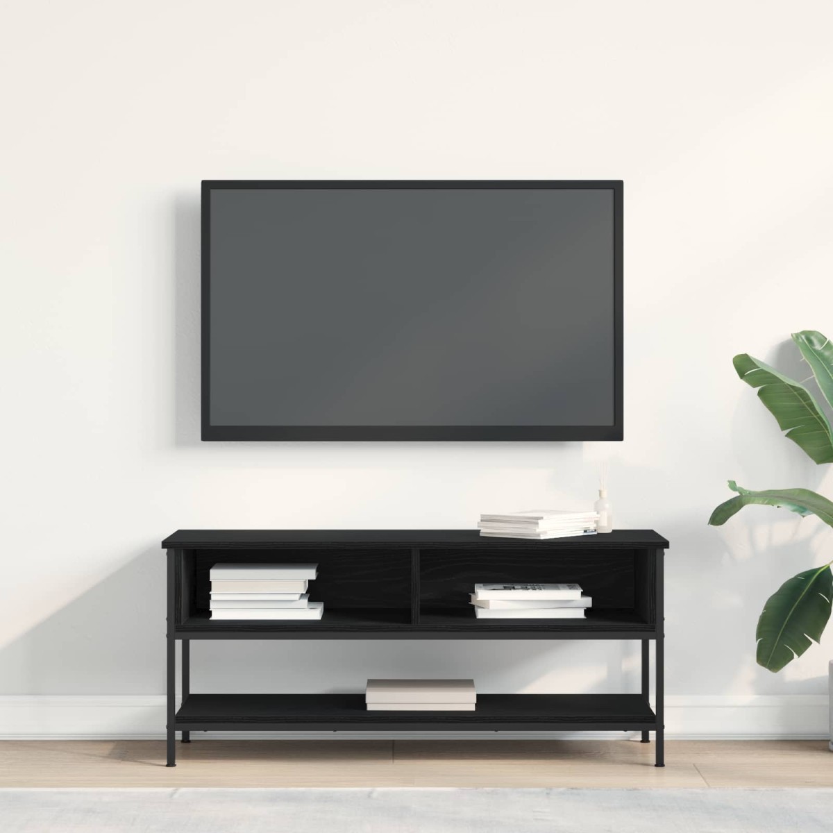 vidaXL Σετ επίπλου τηλεόρασης 100 x 35 x 45 εκ. Μαύρη Οξυά