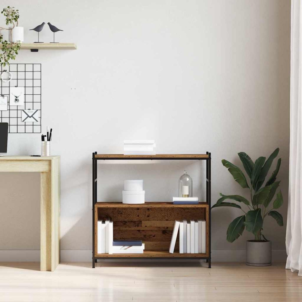 vidaXL Ράφι Βιβλίων 80 x 30 x 78,5 εκ Επεξεργασμένο Ξύλο Καπνιστό Δρύς