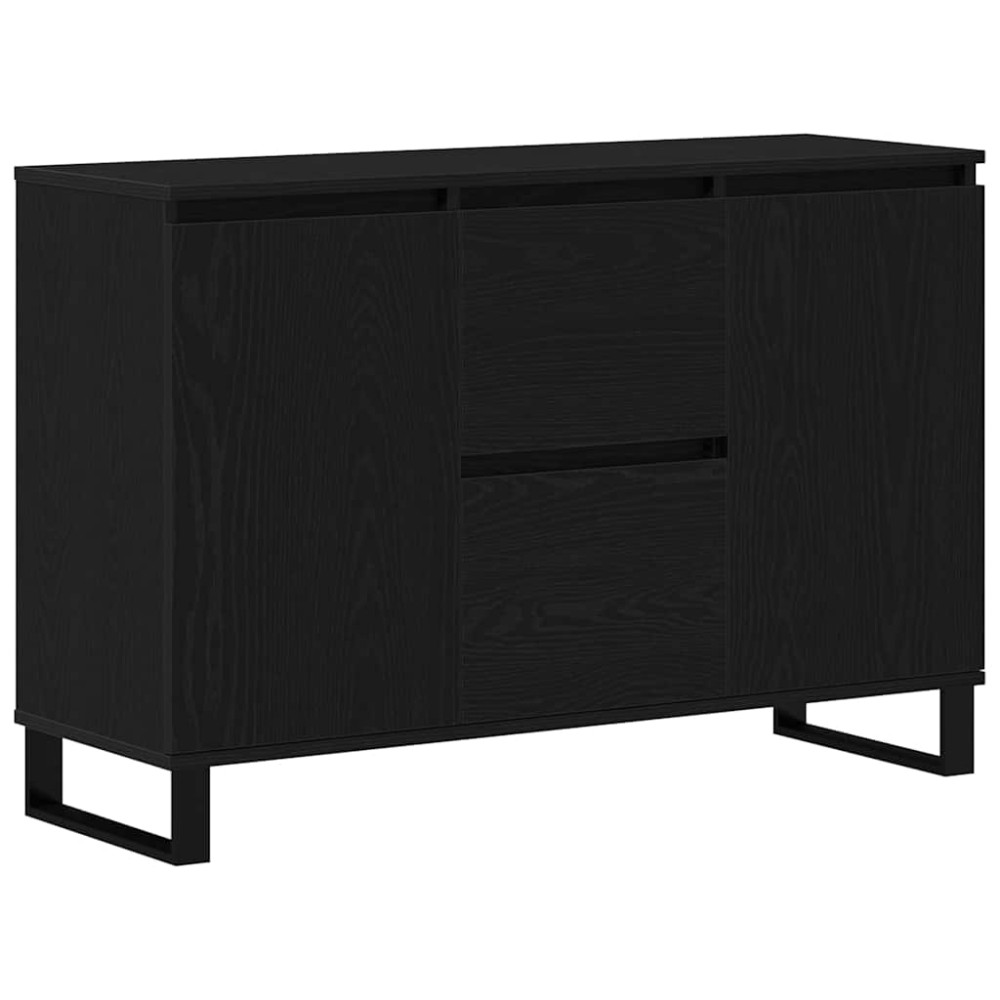 vidaXL Πλαϊνό γραφείο Μαύρη Οξυά 101,5 x 35 x 70 εκ Επεξεργασμένο Ξύλο