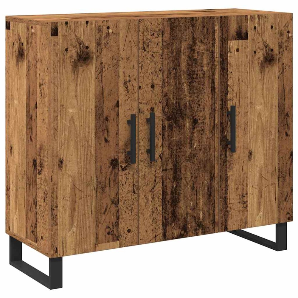 vidaXL Πλαϊνό γραφείο Παλιό ξύλο 90 x 34 x 80 εκ. Επεξεργασμένο Ξύλο