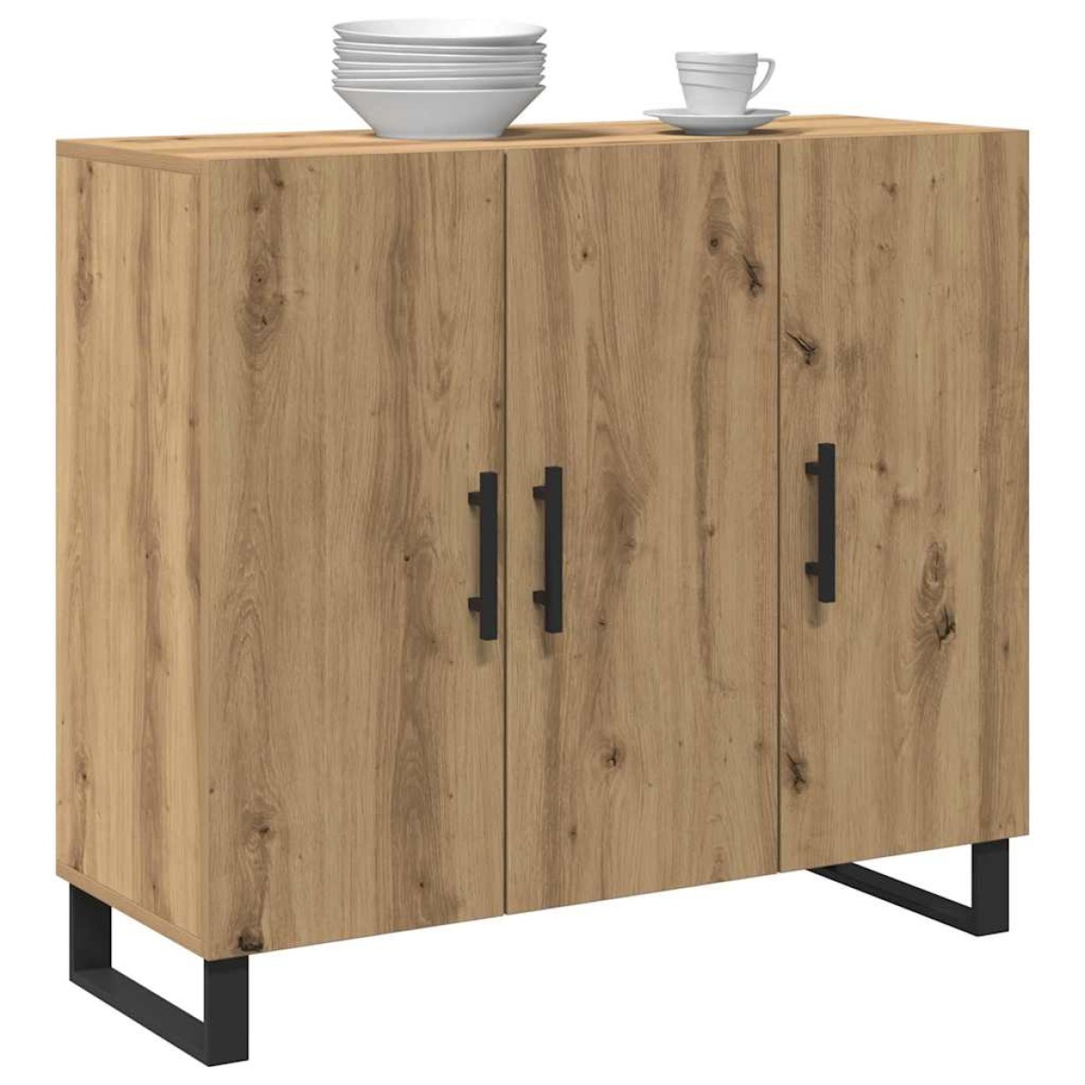 vidaXL Πλαϊνό γραφείο Artisan Oak 90 x 34 x 80 εκ. Επεξεργασμένο Ξύλο