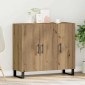 vidaXL Πλαϊνό γραφείο Artisan Oak 90 x 34 x 80 εκ. Επεξεργασμένο Ξύλο