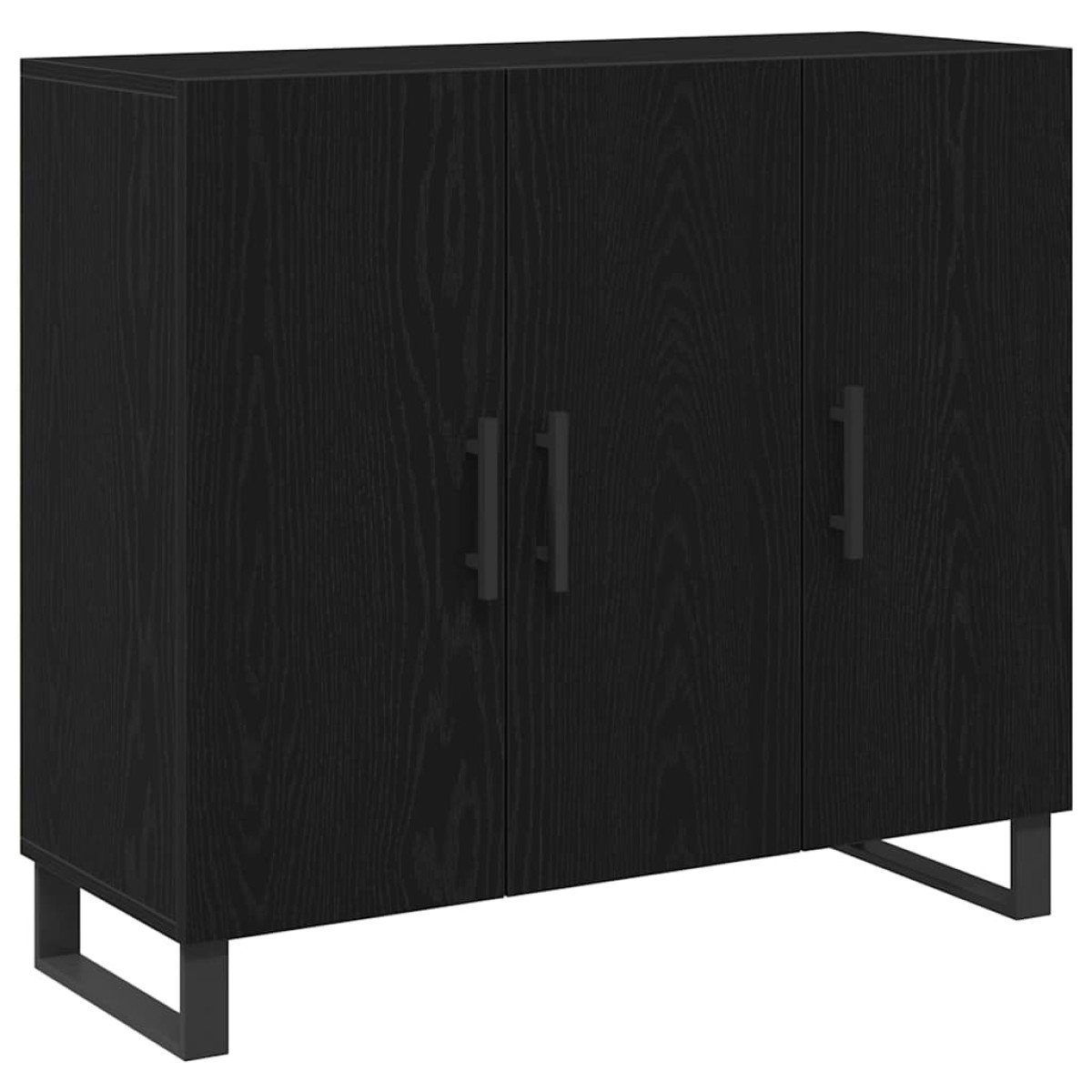 vidaXL Πλαϊνό γραφείο Μαύρη Οξυά 90 x 34 x 80 εκ. Επεξεργασμένο Ξύλο