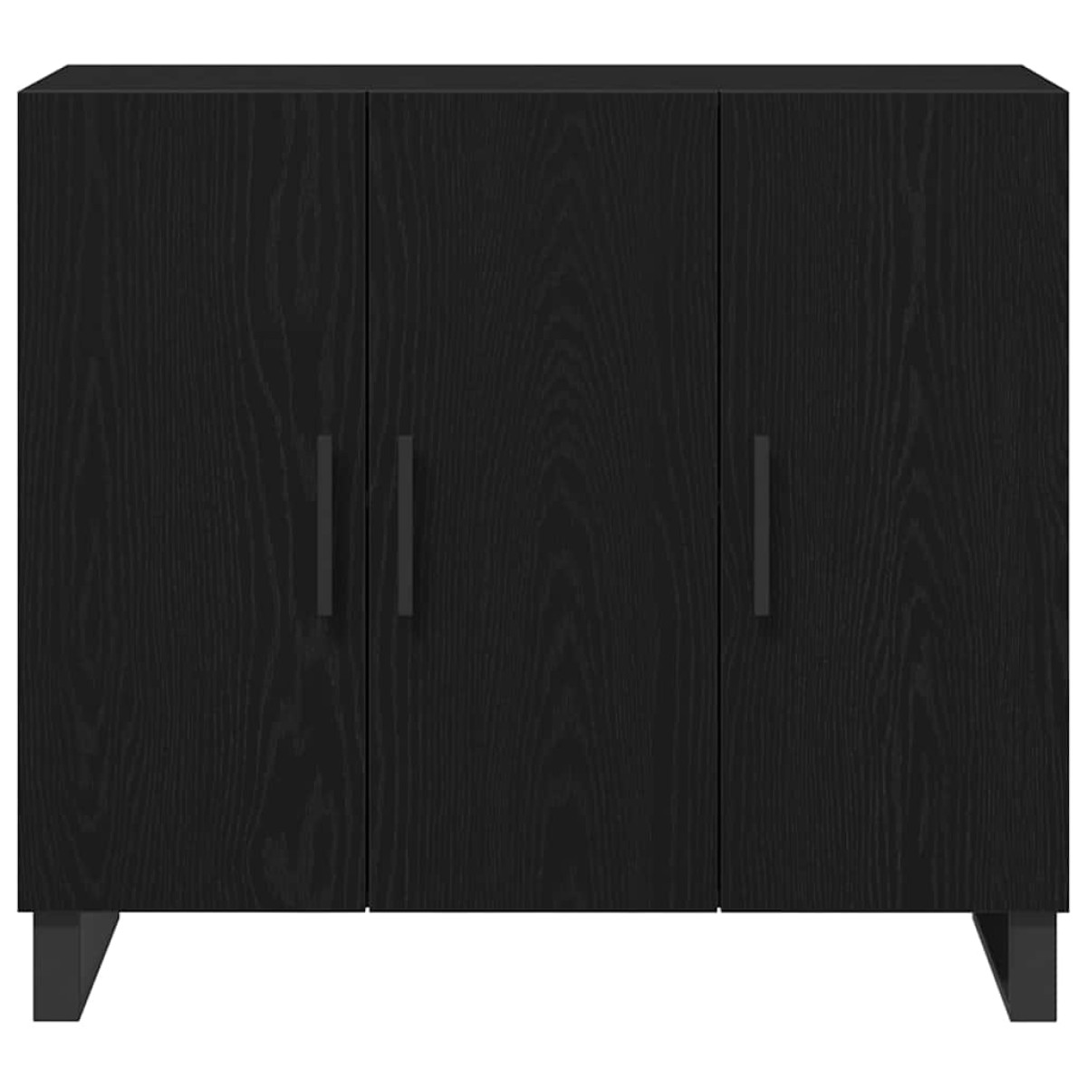 vidaXL Πλαϊνό γραφείο Μαύρη Οξυά 90 x 34 x 80 εκ. Επεξεργασμένο Ξύλο