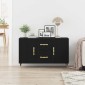 vidaXL Πλαϊνό γραφείο Μαύρη Οξυά 100 x 36 x 60 εκ. Επεξεργασμένο Ξύλο
