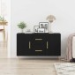 vidaXL Πλαϊνό γραφείο Μαύρη Οξυά 100 x 36 x 60 εκ. Επεξεργασμένο Ξύλο