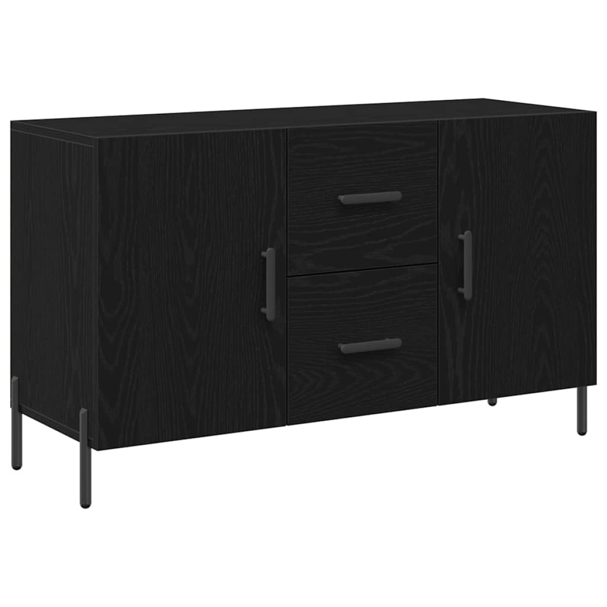 vidaXL Πλαϊνό γραφείο Μαύρη Οξυά 100 x 36 x 60 εκ. Επεξεργασμένο Ξύλο