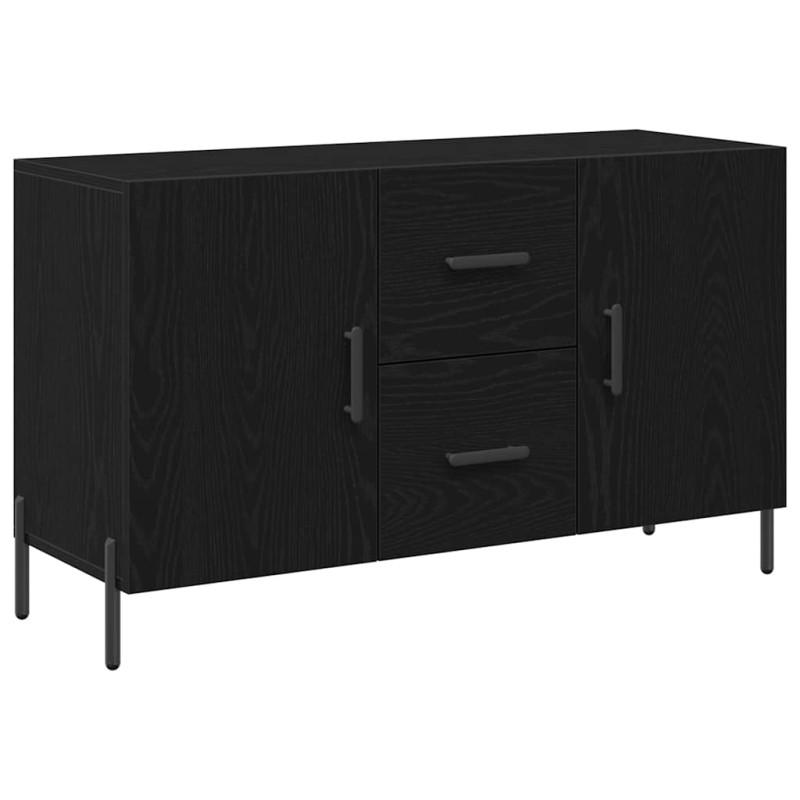 vidaXL Πλαϊνό γραφείο Μαύρη Οξυά 100 x 36 x 60 εκ. Επεξεργασμένο Ξύλο