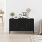 vidaXL Πλαϊνό γραφείο Μαύρη Οξυά 100 x 36 x 60 εκ. Επεξεργασμένο Ξύλο