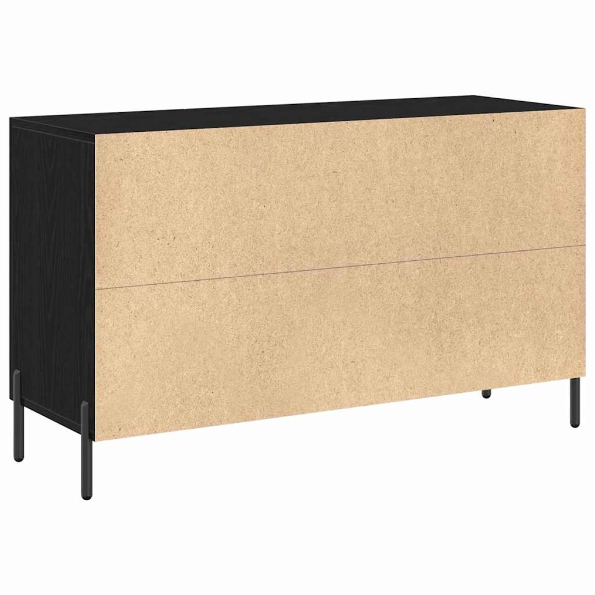 vidaXL Πλαϊνό γραφείο Μαύρη Οξυά 100 x 36 x 60 εκ. Επεξεργασμένο Ξύλο