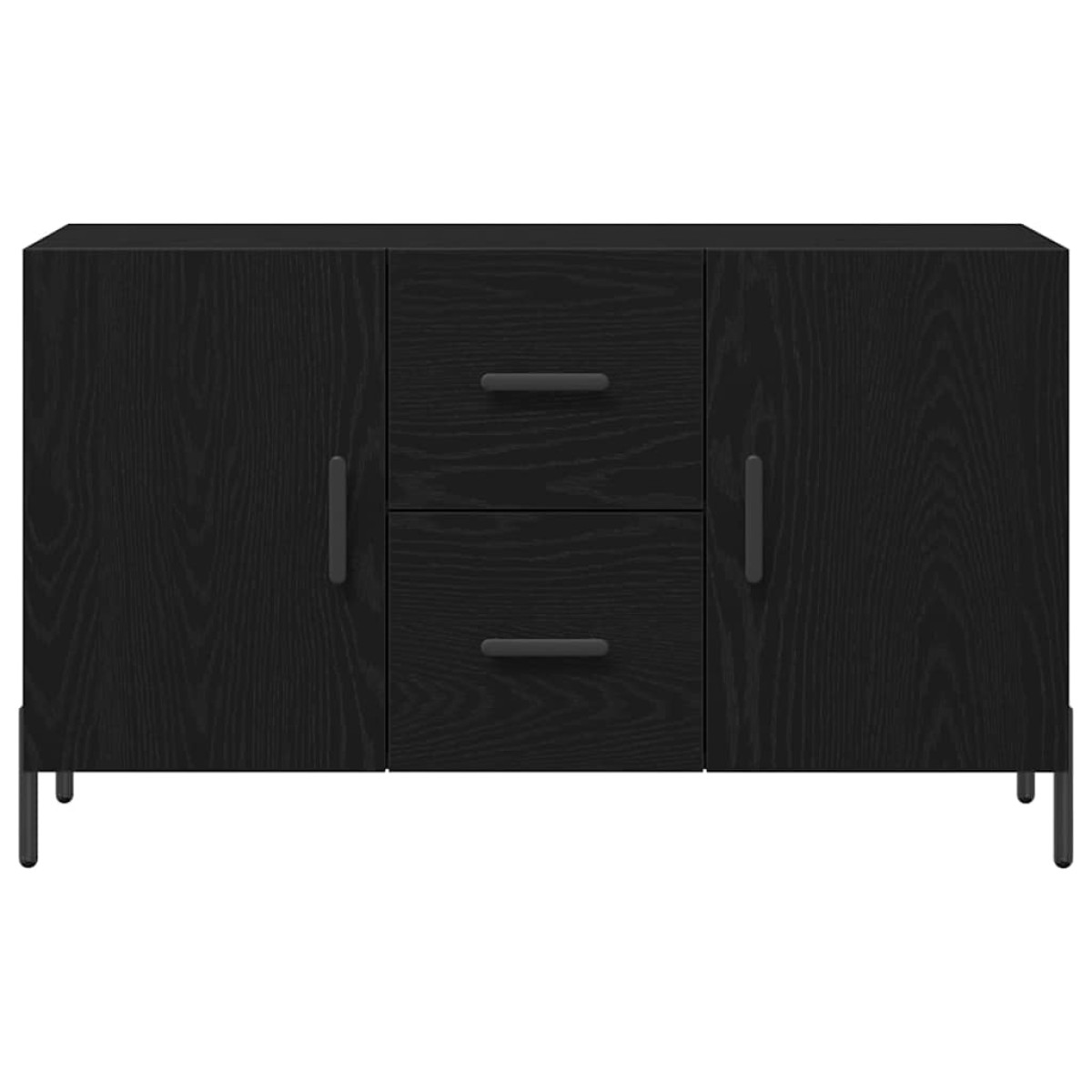 vidaXL Πλαϊνό γραφείο Μαύρη Οξυά 100 x 36 x 60 εκ. Επεξεργασμένο Ξύλο