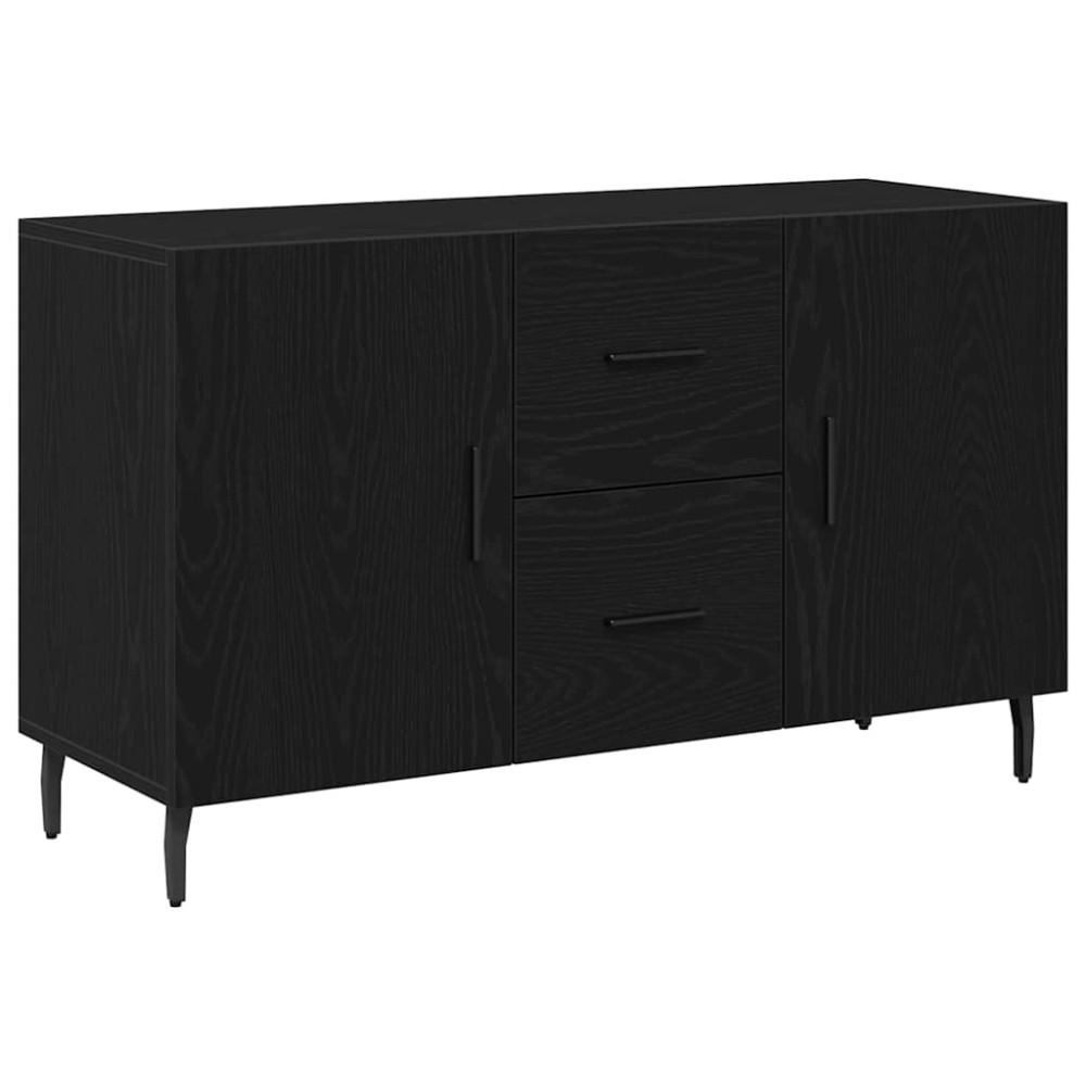 vidaXL Πλαϊνό γραφείο Μαύρη Οξυά 100 x 36 x 60 εκ. Επεξεργασμένο Ξύλο