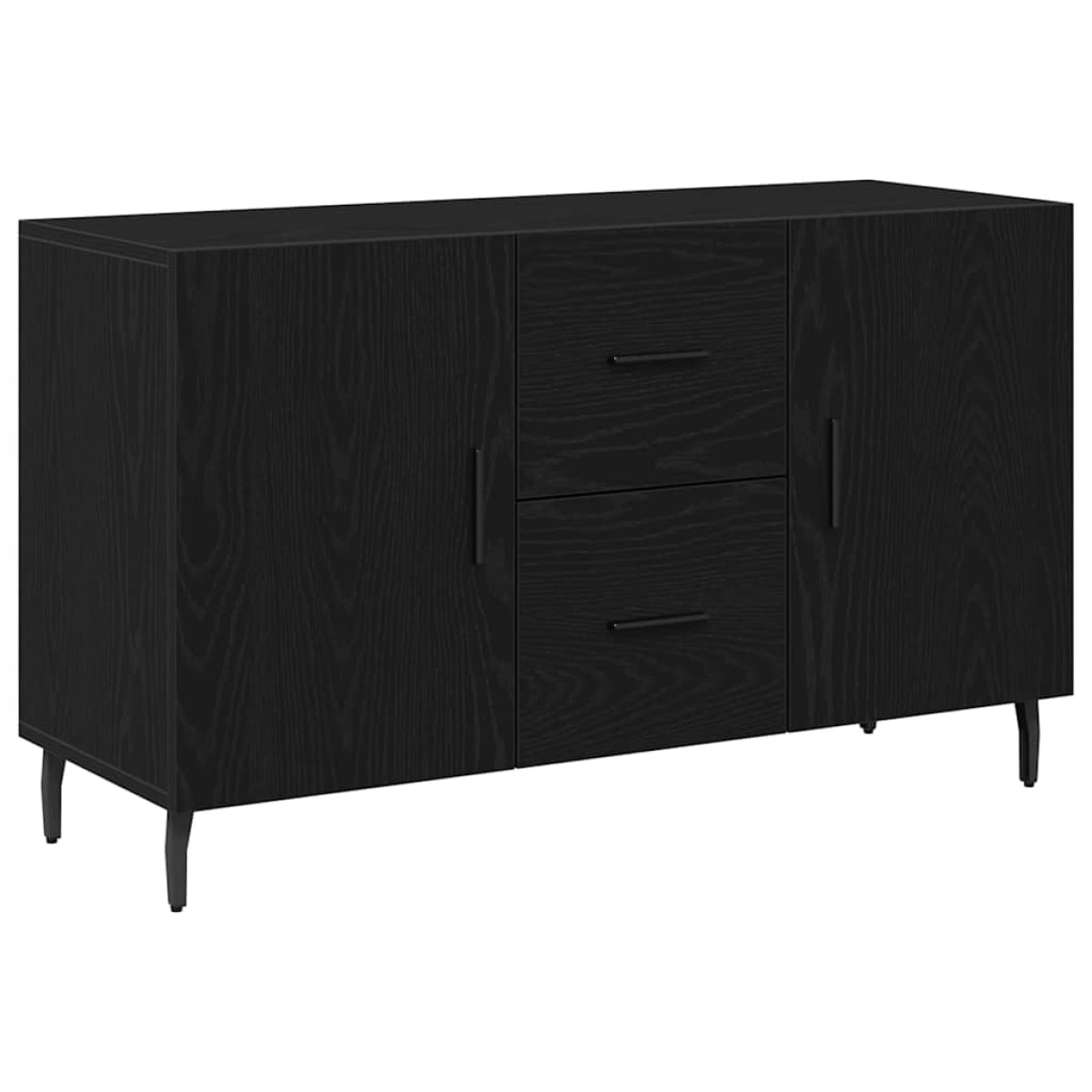 vidaXL Πλαϊνό γραφείο Μαύρη Οξυά 100 x 36 x 60 εκ. Επεξεργασμένο Ξύλο