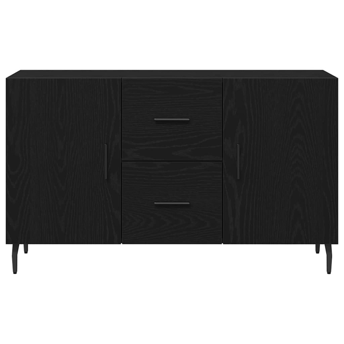 vidaXL Πλαϊνό γραφείο Μαύρη Οξυά 100 x 36 x 60 εκ. Επεξεργασμένο Ξύλο