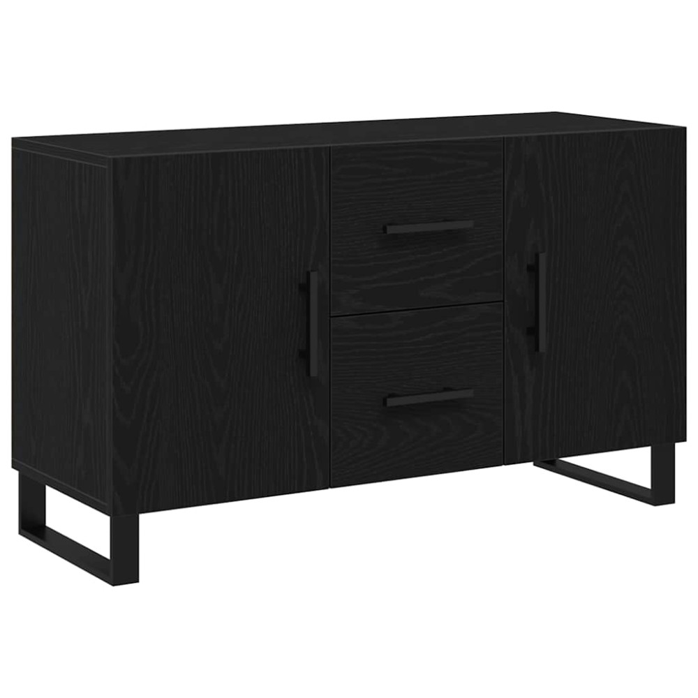 vidaXL Πλαϊνό γραφείο Μαύρη Οξυά 100 x 36 x 60 εκ. Επεξεργασμένο Ξύλο
