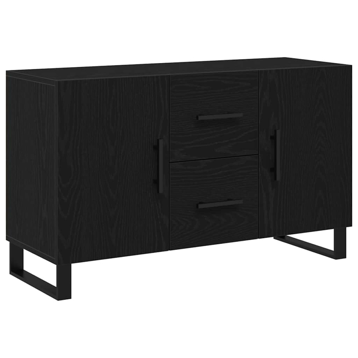 vidaXL Πλαϊνό γραφείο Μαύρη Οξυά 100 x 36 x 60 εκ. Επεξεργασμένο Ξύλο