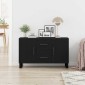 vidaXL Πλαϊνό γραφείο Μαύρη Οξυά 100 x 36 x 60 εκ. Επεξεργασμένο Ξύλο