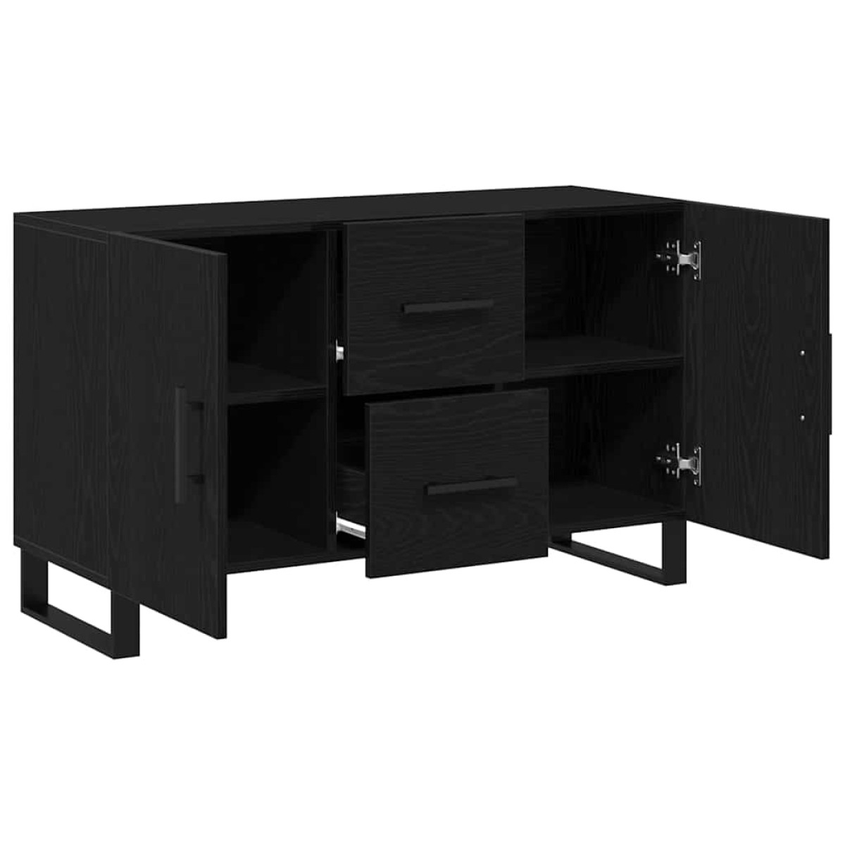 vidaXL Πλαϊνό γραφείο Μαύρη Οξυά 100 x 36 x 60 εκ. Επεξεργασμένο Ξύλο