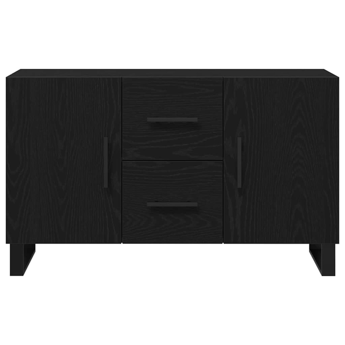 vidaXL Πλαϊνό γραφείο Μαύρη Οξυά 100 x 36 x 60 εκ. Επεξεργασμένο Ξύλο