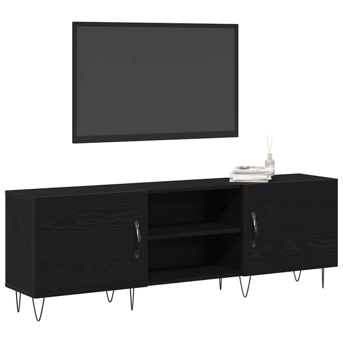 vidaXL Σετ επίπλου τηλεόρασης 150 x 30 x 50 cm Μαύρη Οξυά