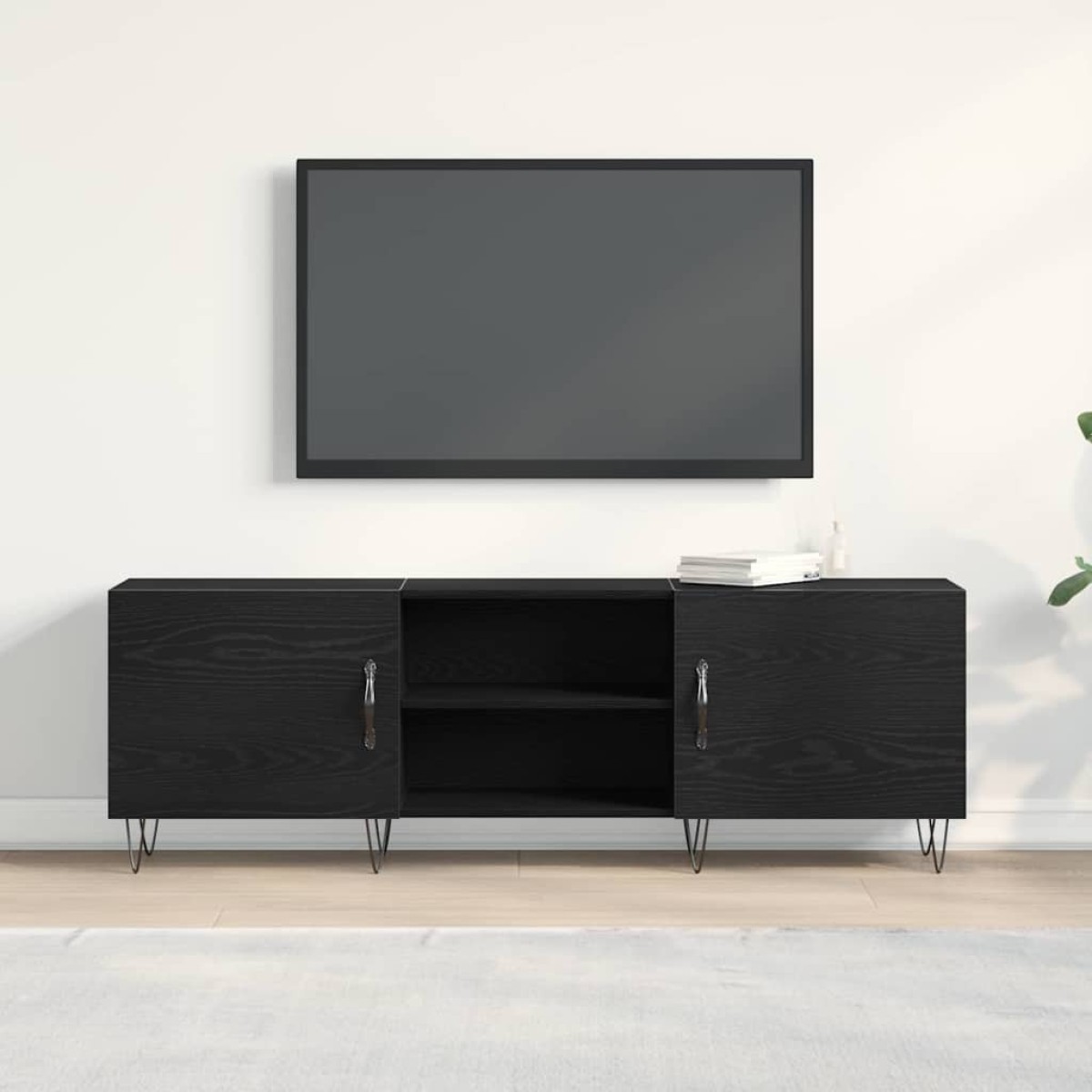 vidaXL Σετ επίπλου τηλεόρασης 150 x 30 x 50 cm Μαύρη Οξυά