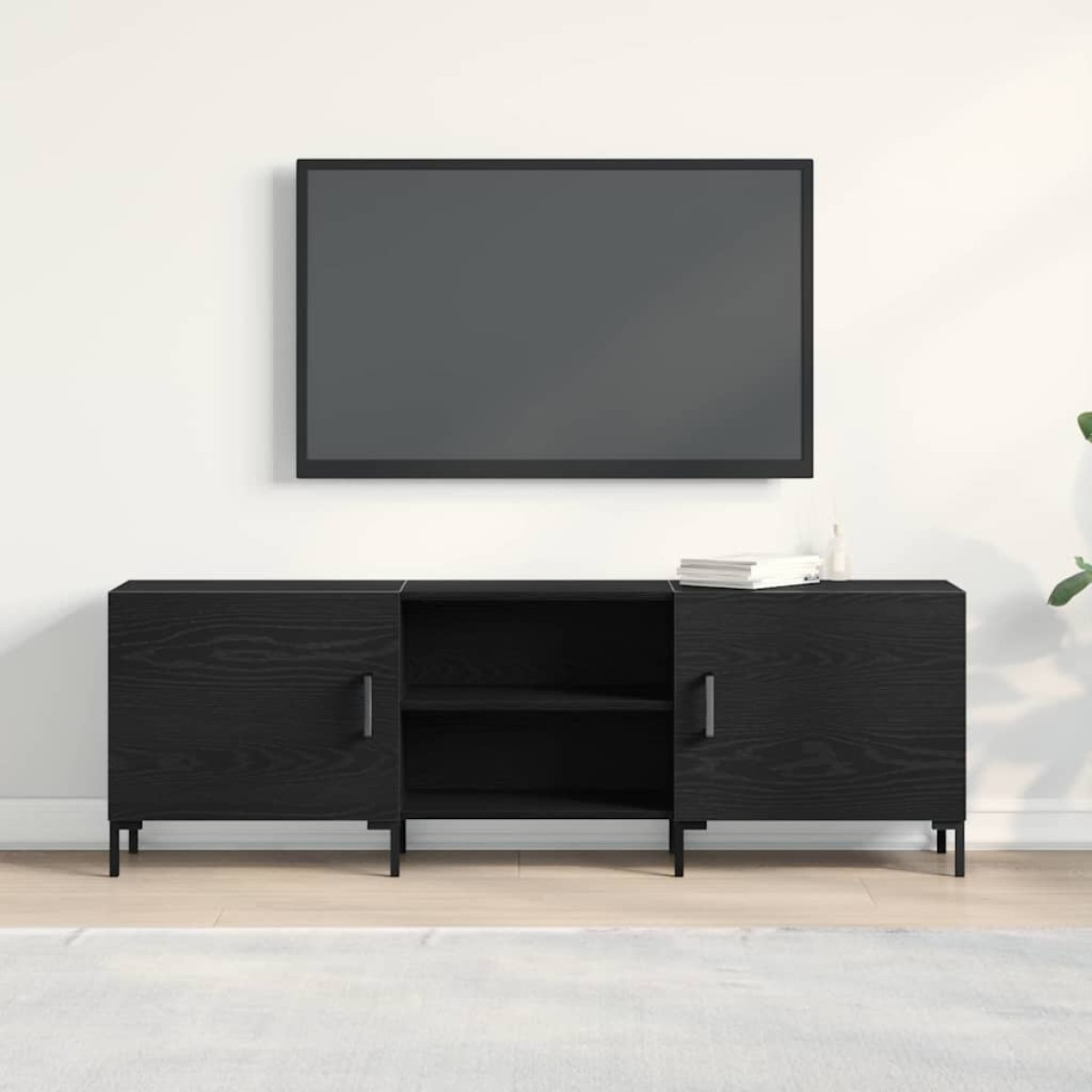 vidaXL Σετ επίπλου τηλεόρασης 150 x 30 x 50 cm Μαύρη Οξυά