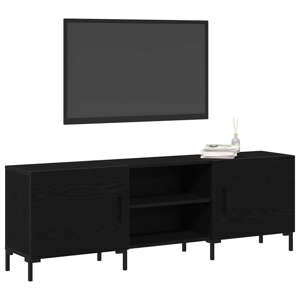 vidaXL Σετ επίπλου τηλεόρασης 150 x 30 x 50 cm Μαύρη Οξυά