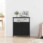vidaXL Πλαϊνό γραφείο Μαύρη Οξυά 70 x 30 x 80 εκ. Επεξεργασμένο Ξύλο