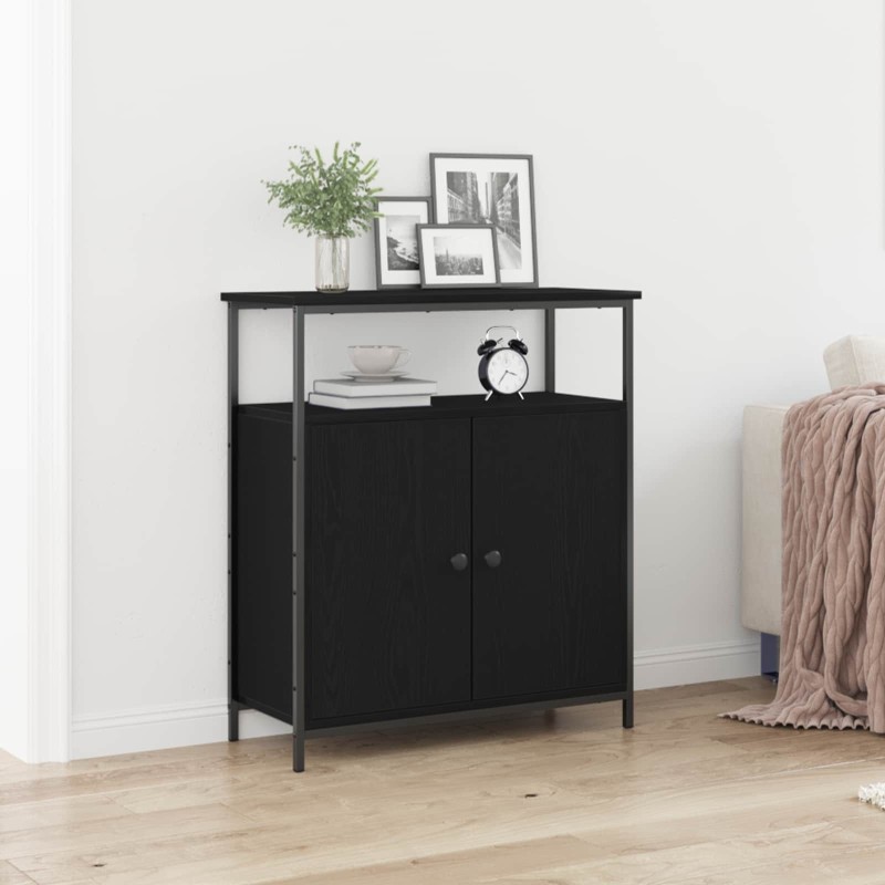 vidaXL Πλαϊνό γραφείο Μαύρη Οξυά 70 x 30 x 80 εκ. Επεξεργασμένο Ξύλο
