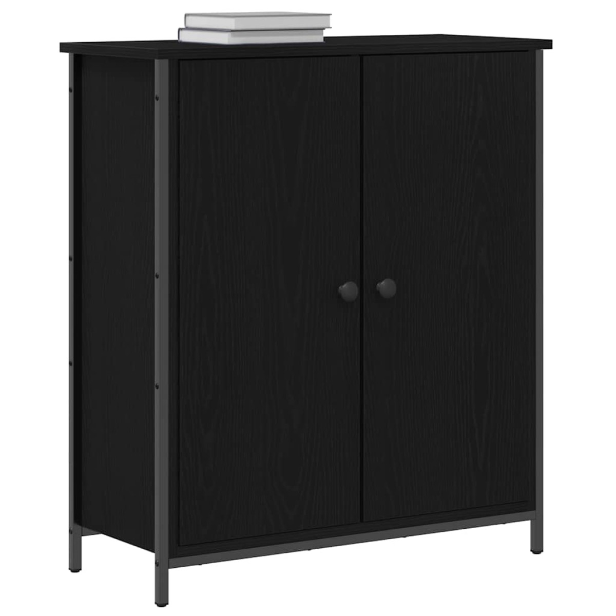 vidaXL Πλαϊνό γραφείο Μαύρη Οξυά 70 x 30 x 80 εκ. Επεξεργασμένο Ξύλο