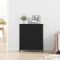 vidaXL Πλαϊνό γραφείο Μαύρη Οξυά 70 x 30 x 80 εκ. Επεξεργασμένο Ξύλο