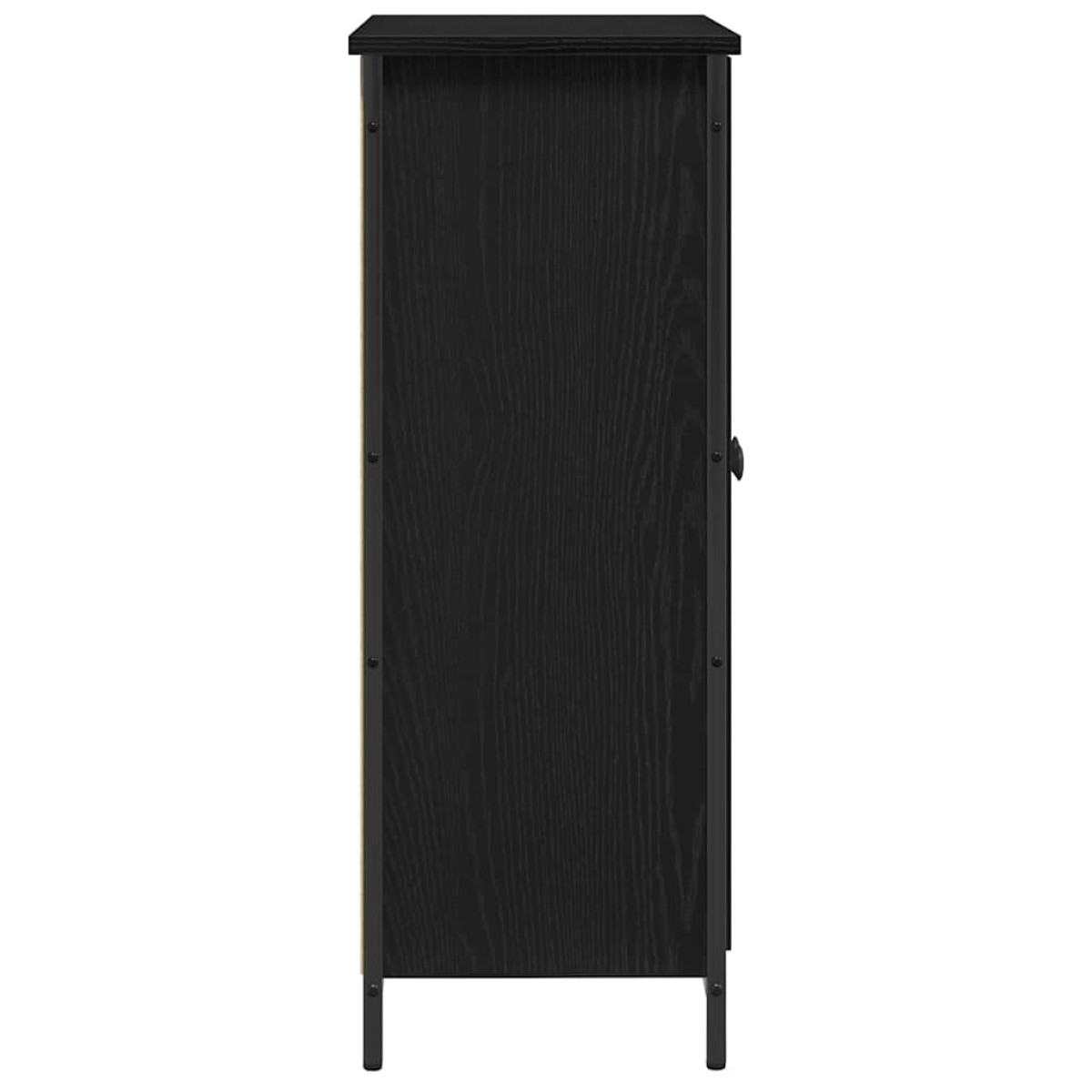 vidaXL Πλαϊνό γραφείο Μαύρη Οξυά 70 x 30 x 80 εκ. Επεξεργασμένο Ξύλο