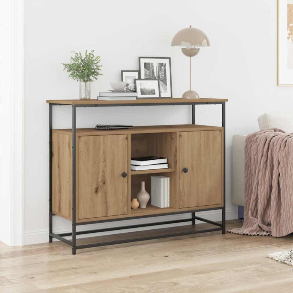 vidaXL Πλαϊνό γραφείο Artisan Oak 100 x 35 x 80 εκ. Επεξεργασμένο Ξύλο