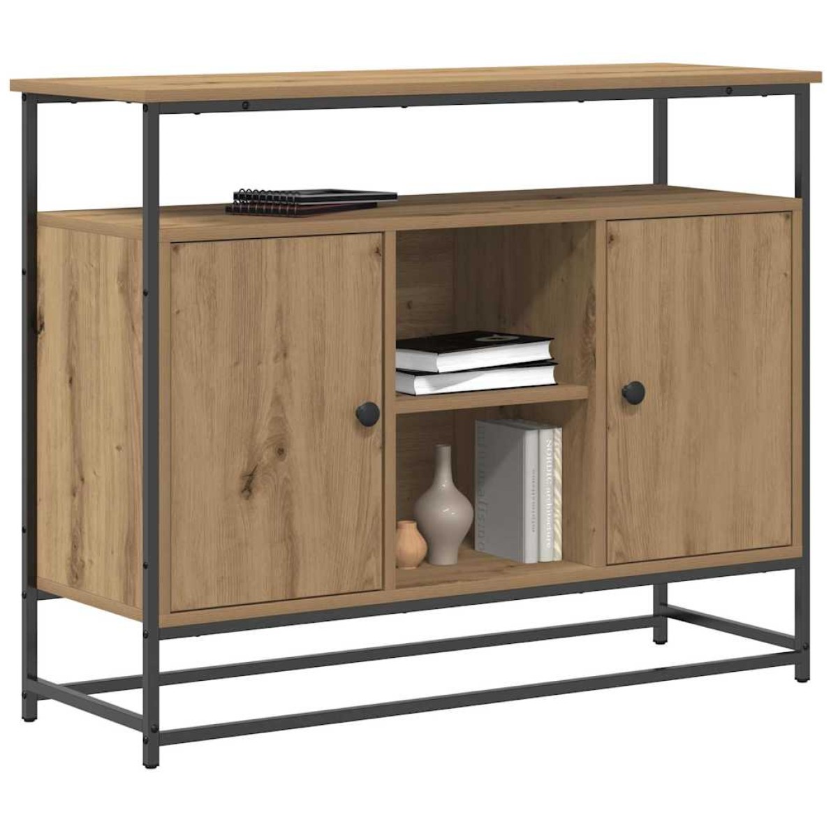 vidaXL Πλαϊνό γραφείο Artisan Oak 100 x 35 x 80 εκ. Επεξεργασμένο Ξύλο