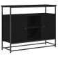 vidaXL Πλαϊνό γραφείο Μαύρη Οξυά 100 x 35 x 80 εκ. Επεξεργασμένο Ξύλο