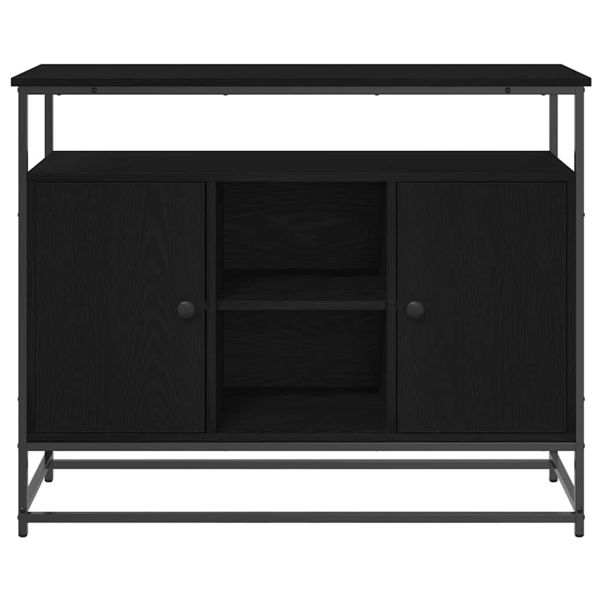 vidaXL Πλαϊνό γραφείο Μαύρη Οξυά 100 x 35 x 80 εκ. Επεξεργασμένο Ξύλο