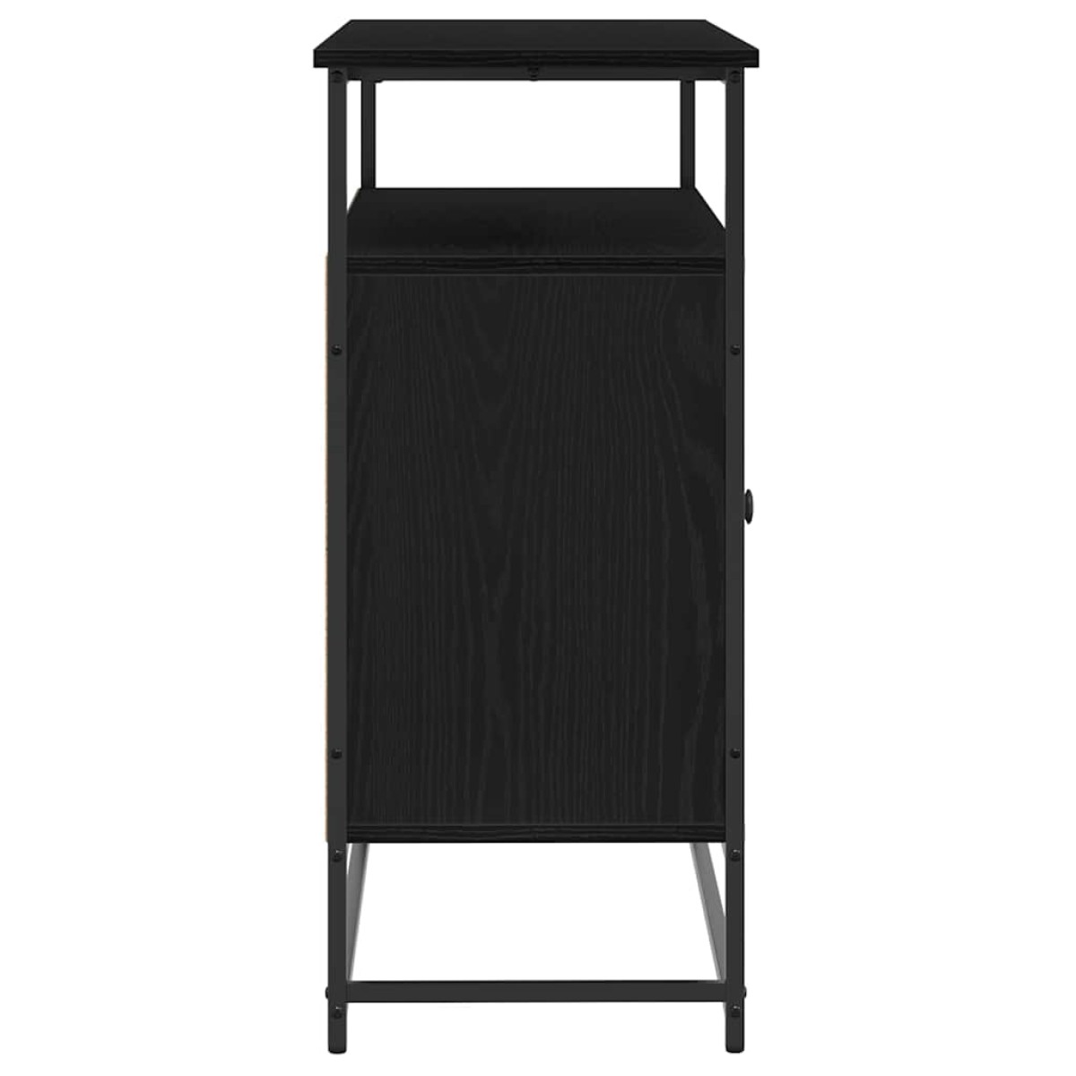 vidaXL Πλαϊνό γραφείο Μαύρη Οξυά 100 x 35 x 80 εκ. Επεξεργασμένο Ξύλο