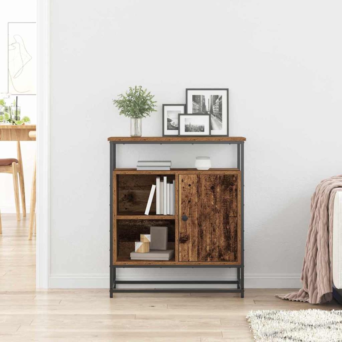 vidaXL Πλαϊνό γραφείο Παλιό ξύλο 69 x 35 x 80 εκ Επεξεργασμένο Ξύλο
