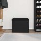 vidaXL Παγκάκι με αποθήκευση Μαύρη δρυς 62 x 42 x 45 εκ.