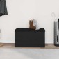 vidaXL Παγκάκι με αποθήκευση Μαύρη Οξυά 82 x 42 x 45 εκ.