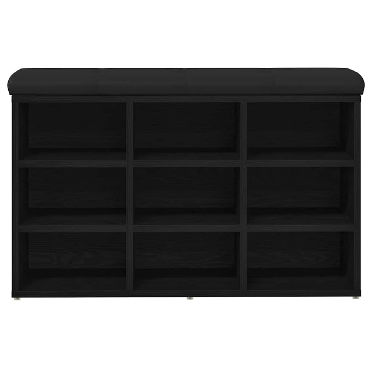 vidaXL Πάγκος για παπούτσια Μαύρο 82 x 32 x 50 cm Επεξεργασμένο Ξύλο