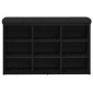vidaXL Πάγκος για παπούτσια Μαύρο 82 x 32 x 50 cm Επεξεργασμένο Ξύλο