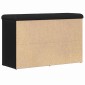 vidaXL Πάγκος για παπούτσια Μαύρο 82 x 32 x 50 cm Επεξεργασμένο Ξύλο