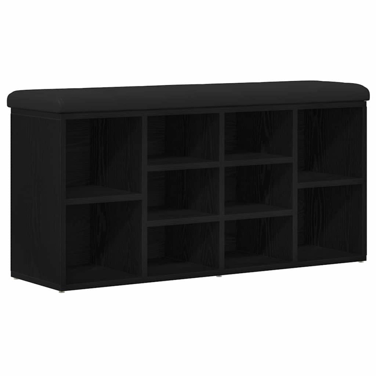 vidaXL Πάγκος για παπούτσια Μαύρη Οξυά 102 x 32 x 50 cm